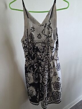ECI Black and White Floral Mini Dress
